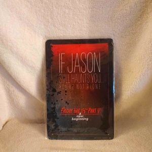 Friday the 13th tin sign